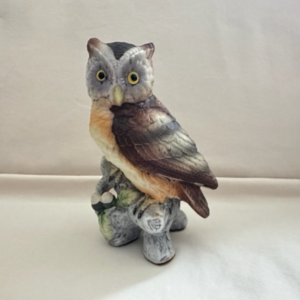 Vintage Porcelain Owl Figurine